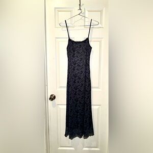 Elegant Black Floral Dress